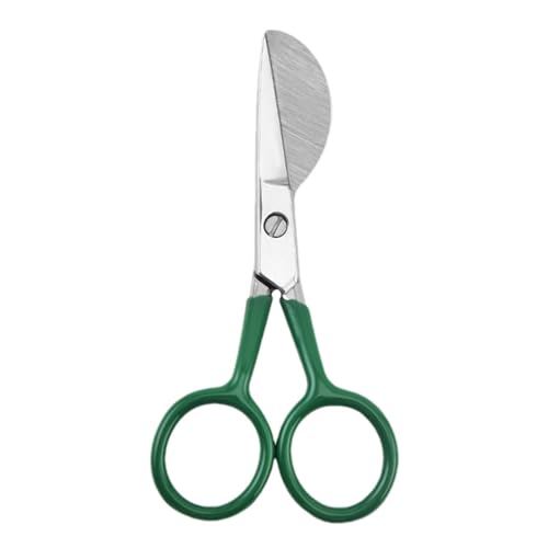 Teppichschere,4,72-Zoll-Edelstahlapplikation Entenschnabel-Scherenklinge - Gebogener, gebogener Griff, getuftete Teppichschere, Handwerkzeuge für Teppichflor-Teppichstanzer von Ziennhu