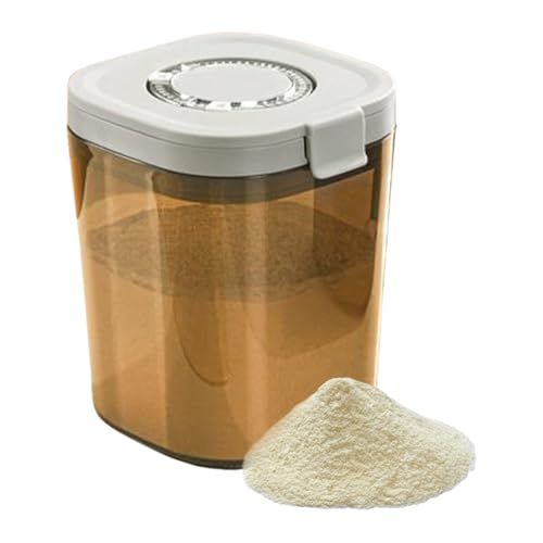 Ziennhu Babymilchpulver-Dispenser | Dichte Pulver Aufbewahrungsbox | Versiegelter Spender Mit Messlöffel Für Getreideflocken, Snacks Und Babynahrung von Ziennhu