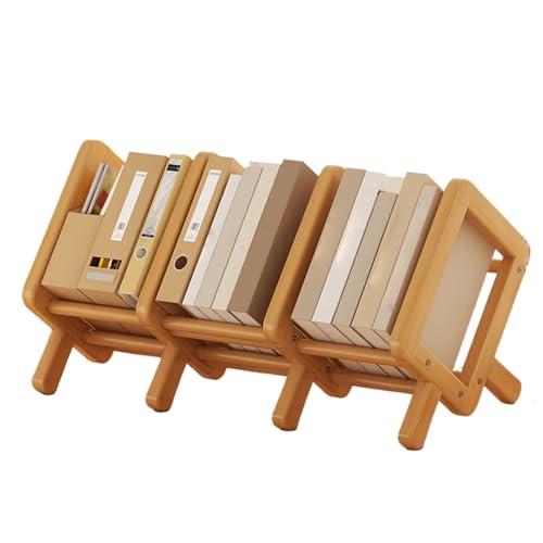 Ziennhu Desktop Bookshelf - SchreibtischFür Arbeitsplatz - Ausziehbares Holz Aufbewahrung Dekorativ Für Büro Schlafzimmer Ecke von Ziennhu