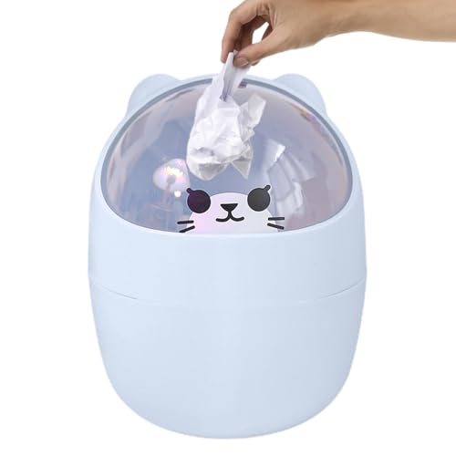 Ziennhu Kleine Desktop -Mülldose - Kunststoff 6 Zoll | Mini -Müll können | Miniatur -Müllbehälter am Straßenrand | Kompakter Abfallbehälter | Langlebige Büroküchenmüllbehälter von Ziennhu