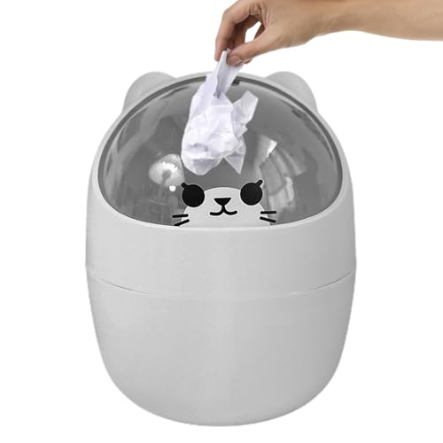 Ziennhu Kleine Desktop -Mülldose - Kunststoff 6 Zoll | Mini -Müll können | Miniatur -Müllbehälter am Straßenrand | Kompakter Abfallbehälter | Langlebige Büroküchenmüllbehälter von Ziennhu