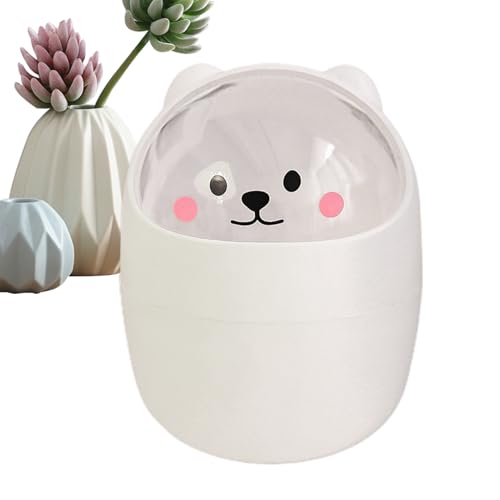 Ziennhu Kleine Desktop -Mülldose - Kunststoff 6 Zoll | Mini -Müll können | Miniatur -Müllbehälter am Straßenrand | Kompakter Abfallbehälter | Langlebige Büroküchenmüllbehälter von Ziennhu