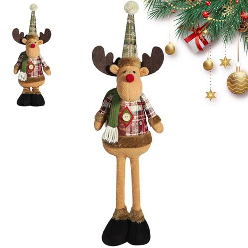 Ziennhu Stehende Weihnachtsmann-Figur, Weihnachtsdekoration | -Dekoration mit ausziehbaren Beinen, stehender Weihnachts-| -Figur, Stehfigur für Kamin, Schlafzimmer, Tisch, Fenster Ziennhu Stehende Weihnachtsmann-Figur, Weihnachtsdekoration | -Dekoration mit ausziehbaren Beinen, stehender Weihnachts-| -Figur, Stehfigur für Kamin, Schlafzimmer, Tisch, Fenster von Ziennhu