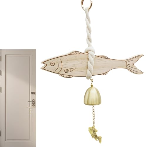 Ziennhu Türglocke für Öffnungssignal | Warmes Holz Schlafzimmer Klingel - Einfache Installation Deko-Türklingel Mit Fischdesign Für Wohnzimmer Studio Wohnung Café Ziennhu Türglocke für Öffnungssignal | Warmes Holz Schlafzimmer Klingel - Einfache Installation Deko-Türklingel Mit Fischdesign Für Wohnzimmer Studio Wohnung Café von Ziennhu