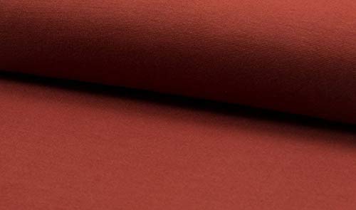 Bündchenware in 45 Farben, rundgestrickte Strickbündchen als Meterware, unifarben 1 Meter, Marsala von Zierstoff einfach nähen