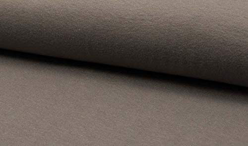 Bündchenware in 45 Farben, rundgestrickte Strickbündchen als Meterware, unifarben 1 Meter, Taupe von Zierstoff einfach nähen