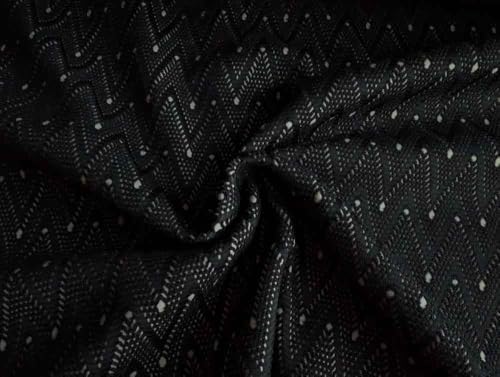 Dehnbares Mischgewebe mit Spitzenoptik, Meterware Schwarz, 50 cm Dehnbares Mischgewebe mit Spitzenoptik, Meterware Schwarz, 50 cm von Zierstoff einfach nähen