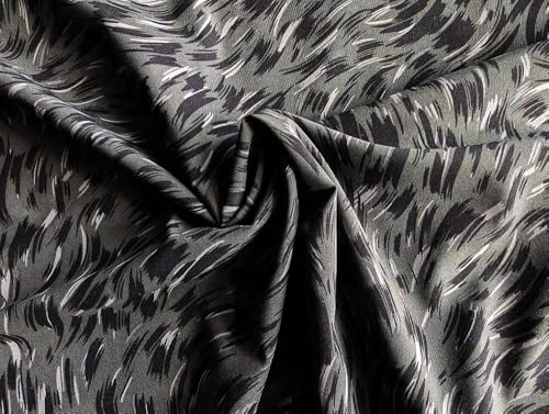 Hochelastischer Sportjersey - Pinselstriche Grau als Meterware zum Nähen, 50 cm Hochelastischer Sportjersey - Pinselstriche Grau als Meterware zum Nähen, 50 cm von Zierstoff einfach nähen