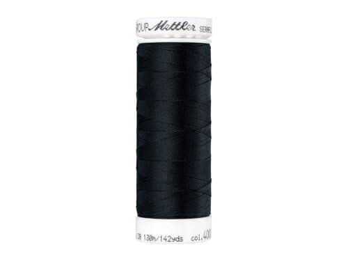 Seraflex - elastisches Garn zum Nähen - Alleskönner -2 Rollen á 130 m, Schwarz von Zierstoff einfach nähen