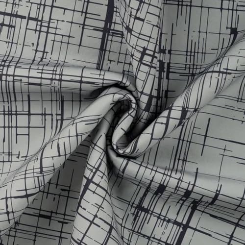 Softshell, Strichmuster auf Grau als Meterware, 50 cm Softshell, Strichmuster auf Grau als Meterware, 50 cm von Zierstoff einfach nähen