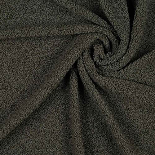 Teddy Fur, Teddy Sweat weich und kuschelig, Meterware Nähen, oliv Teddy Fur, Teddy Sweat weich und kuschelig, Meterware Nähen, oliv von Zierstoff einfach nähen