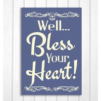 Segne Ihre Herzen Southern Belle Spruch Holzschild von ZietlowsCustomSigns