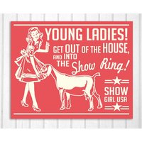 Show Dairy Goat Retro Handgesiebtes Holzschild Show Dairy Goat Retro Handgesiebtes Holzschild von ZietlowsCustomSigns