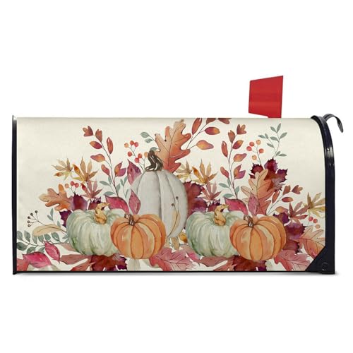Zifmrtrwn Briefkastenabdeckungen, Herbst-Kürbis-Ahornblätter, Briefkasten, magnetisch, wasserdicht, für Außenbereich, Hof, Garten, übergroße Herbstbriefkasten-Dekoration, 53,3 x 45,7 cm Zifmrtrwn Briefkastenabdeckungen, Herbst-Kürbis-Ahornblätter, Briefkasten, magnetisch, wasserdicht, für Außenbereich, Hof, Garten, übergroße Herbstbriefkasten-Dekoration, 53,3 x 45,7 cm von Zifmrtrwn