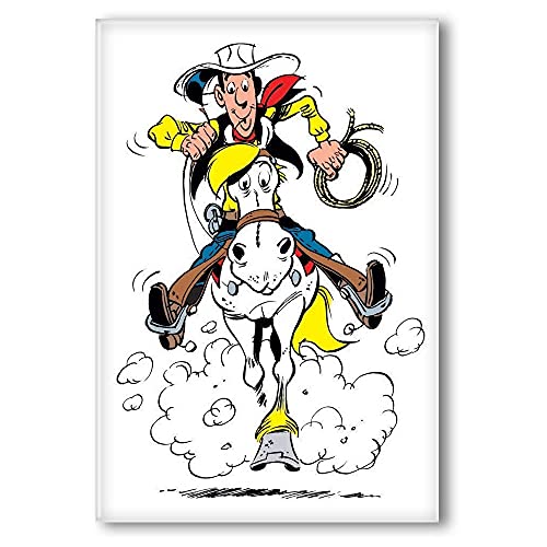 ZigZag Editions Decorative Magnet Lucky Luke, Galloping with Jolly Jumper (55x79mm) von ZigZag Editions