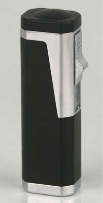 SKY Zigarrenfeuerzeug 3 Flammen mit Rundcutter 6mm schwarz von SKY