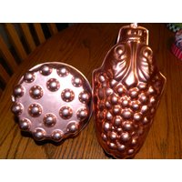 Eloxiert ~ Kupfer Verkleidet Aluminium Jello Küche Formen Trauben & Eine Runde Design-Wand-Dekor Dessert Schimmel Hängen in Einer Gruppe Oder Alleine von ZiggyzAttic