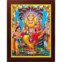 Lord Lakshmi Maata Narasimha Swamy Fotorahmen Für Heimdekoration/Pooja-Raum-Portraitbild, Wand/Tisch von ZigzagstoreIN