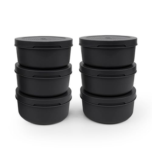 ZiiPa • Set mit 6 Gebäckschachteln • Spetina • Anthrazitfarben • Praktisch und vielseitig • Stapelbare Schachteln • Integrierter luftdichter Deckel • Fassungsvermögen 250 g von ZiiPa