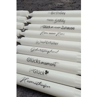 stabkerze Mit Spruch, Kerze Personalisiert von ZikZakZugenaeht