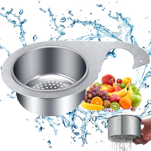 Siebkorb aus Edelstahl in Schwanenform,(11.1X5cm,Durchmesser 5cm) Drain Strainer Kitchen Sink, Multi-Functional Drain Basket, Swan Drain Rack,Zum Filtern Von Küchenabfällen Und Waschen Von Gemüse von Zikenis