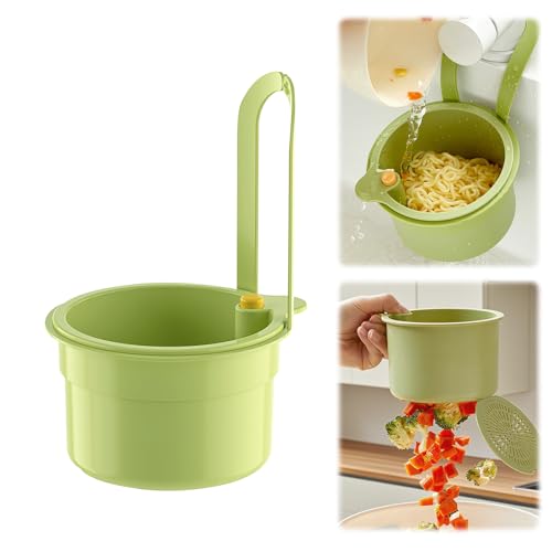 Zikenis Sieb für Spülbecken,Sieb Wasserhahn Hängend,Kunststoff-Abtropfkorb,Multifunktionaler abflusssieb,Auf Die Meisten Standardarmaturen,für Waschen y Organizer in Küche(Grün) von Zikenis