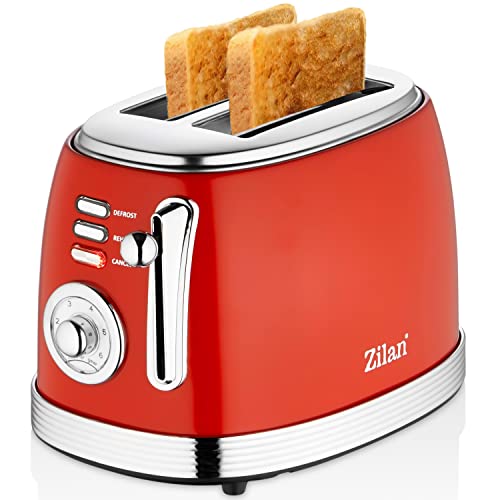 60er Jahre Retro Toaster 2 Scheiben Edelstahl | Toaster 2 Scheiben | Doppelschlitz Toaster | 6 Stufen | Indikatorleuchte | Toastautomat | Abschaltautomatik | Herausziehbare Krümelschublade 60er Jahre Retro Toaster 2 Scheiben Edelstahl | Toaster 2 Scheiben | Doppelschlitz Toaster | 6 Stufen | Indikatorleuchte | Toastautomat | Abschaltautomatik | Herausziehbare Krümelschublade von Zilan