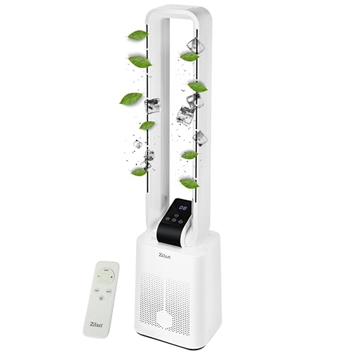 Zilan Turmventilator sehr leise mit Kühlung Standventilator mit Fernbedienung energiesparend oszillierend - Säulenventilator Aircooler Luftkühler Bodenventilator Tower Fan 12 Stufen (Granada White) Zilan Turmventilator sehr leise mit Kühlung Standventilator mit Fernbedienung energiesparend oszillierend - Säulenventilator Aircooler Luftkühler Bodenventilator Tower Fan 12 Stufen (Granada White) von Zilan