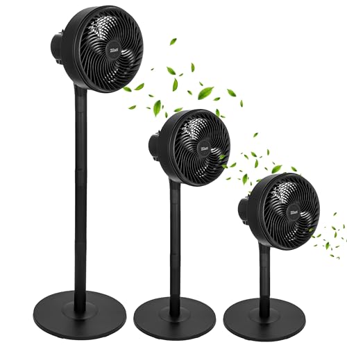Zilan Standventilator 65 Watt kraftvoller Ventilator sehr leise energiesparend 3 Stufen hoher Luftdurchsatz 90° oszillierend höhenverstellbar Bodenventilator mobiler Luftkühler Standlüfter Tower Fan von Zilan
