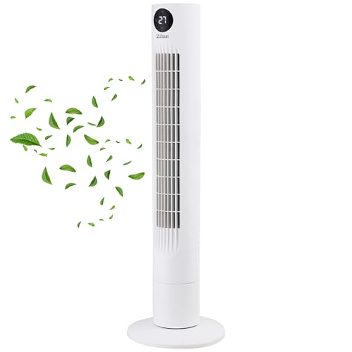 Zilan Turmventilator sehr leise mit Kühlung Standventilator energiesparend Säulenventilator mit Fernbedienung 3 Modi Ventilator Oszillierend 12h Timer LED-Display Tower Fan Aircooler Bodenventilator Zilan Turmventilator sehr leise mit Kühlung Standventilator energiesparend Säulenventilator mit Fernbedienung 3 Modi Ventilator Oszillierend 12h Timer LED-Display Tower Fan Aircooler Bodenventilator von Zilan