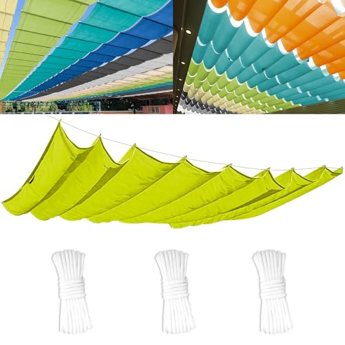 Einziehbares Welle Sonnenschutz4x8(BxL), Verstellbar Welle Schattenabdeckung Mit ösen UV-Schutz 95%, Aufrollbar Segeltuch Markise Wasserdicht für Outdoor Pergola Garten Balkon - Hellbeige von Ziligengsheng