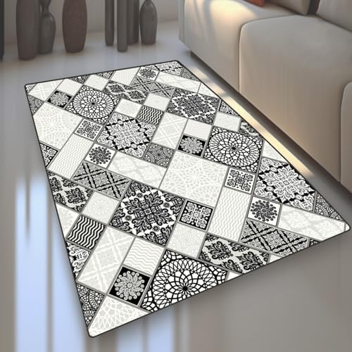 Moderner Hochflor TeppichModern Teppichläufer, küchenteppich , anpassbarKüchenläufer Flurteppich Flurläufer, WohnraumKurzflor, Weich für Küche Vorzimmer, Schwarz-weiß kariertes Muster 65x300cm Moderner Hochflor TeppichModern Teppichläufer, küchenteppich , anpassbarKüchenläufer Flurteppich Flurläufer, WohnraumKurzflor, Weich für Küche Vorzimmer, Schwarz-weiß kariertes Muster 65x300cm von Ziligengsheng