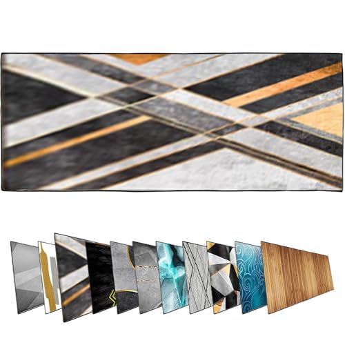 Ziligengsheng Flurläufer, Flurteppich, Küchenläufer, KüChe Bedroom Brücken Hallway Carpet, KüChe Bedroom Brücken Hallway Carpet, Wohnzimmer Teppich für Flur, Küchen110x250cm, Geometriestreifen von Ziligengsheng