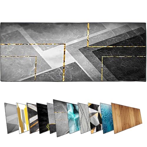 Ziligengsheng Flurläufer, Flurteppich, Küchenläufer, KüChe Bedroom Brücken Hallway Carpet, KüChe Bedroom Brücken Hallway Carpet, Wohnzimmer Teppich für Küchen, Korridor80x100cm, Goldmuster von Ziligengsheng