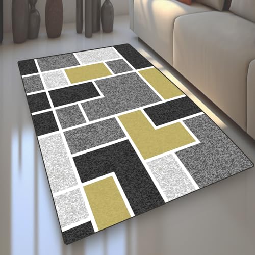 Ziligengsheng Moderner Hochflor TeppichModern Teppichläufer, küchenteppich, anpassbarKüchenläufer Flurteppich Flurläufer, WohnraumKurzflor, Weich für Küche Vorzimmer, dreifarbiges Patchwork 75x400cm von Ziligengsheng