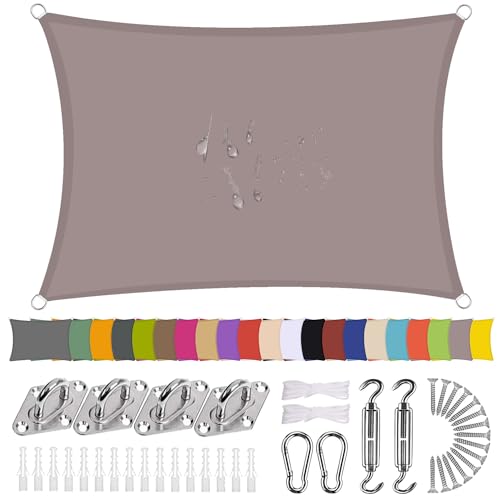 Ziligengsheng Sonnensegel Rechteck 3 x 7m Wasserdicht Sonnenschutz Balkon Terrasse mit Montagezubehör PES Polyester 98% UV-Schutz Reißfest Wetterfest für Garten Outdoor,Khaki Ziligengsheng Sonnensegel Rechteck 3 x 7m Wasserdicht Sonnenschutz Balkon Terrasse mit Montagezubehör PES Polyester 98% UV-Schutz Reißfest Wetterfest für Garten Outdoor,Khaki von Ziligengsheng