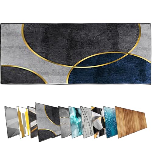 Ziligengsheng Teppich Läufer, LäUfer Flur rutschfest, niedriger Flor Teppich, KüChe Bedroom Brücken Hallway Carpet, Dauerhaft Läuferteppich, Wohnzimmer Teppich, Flur75x450cmGoldumrandet Ziligengsheng Teppich Läufer, LäUfer Flur rutschfest, niedriger Flor Teppich, KüChe Bedroom Brücken Hallway Carpet, Dauerhaft Läuferteppich, Wohnzimmer Teppich, Flur75x450cmGoldumrandet von Ziligengsheng