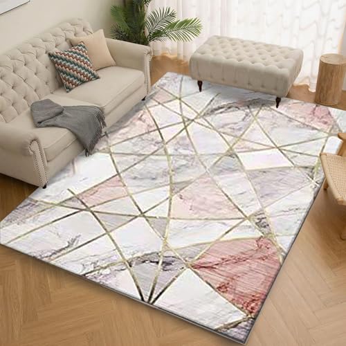 Ziligengsheng Wohnzimmer Teppich 240x260cm, Große Teppiche, Sammlung Böden Dekor für Schlafzimmer, niedriger Flor, dünner Teppich pflegeleicht Küchenvorleger für Bettvorleger Matte, Wunderschönes Rot von Ziligengsheng