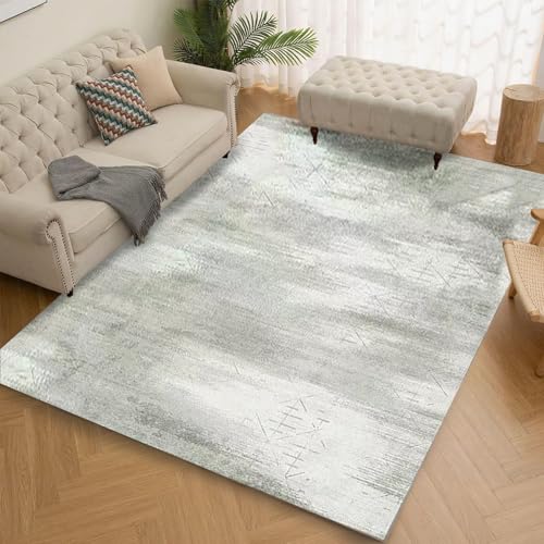 Ziligengsheng Wohnzimmer Teppich 260x400cm, Große Teppiche, Sammlung Böden Dekor für Schlafzimmer, niedriger Flor, dünner Teppich pflegeleicht Küchenvorleger für Bettvorleger Matte, Dunkel-Abstrakt von Ziligengsheng
