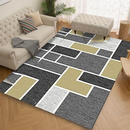 Ziligengsheng Wohnzimmer Teppich 280x380cm, Große Teppiche, Sammlung Böden Dekor für Schlafzimmer, niedriger Flor, dünner Teppich pflegeleicht Küchenvorleger für Bettvorleger Matte, Rechteckig von Ziligengsheng
