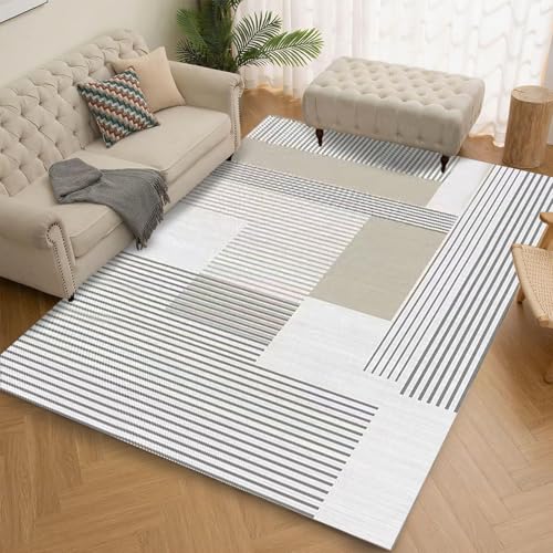 Ziligengsheng Wohnzimmerteppich 200x300cm, Kurzflor Teppiche Wohnzimmer Deko Weich Waschbarer Teppich Schlafzimmerteppich, Superweicher Perlvelours Teppich für Bettvorleger Matte Geometrisch-Abstrakt Ziligengsheng Wohnzimmerteppich 200x300cm, Kurzflor Teppiche Wohnzimmer Deko Weich Waschbarer Teppich Schlafzimmerteppich, Superweicher Perlvelours Teppich für Bettvorleger Matte Geometrisch-Abstrakt von Ziligengsheng