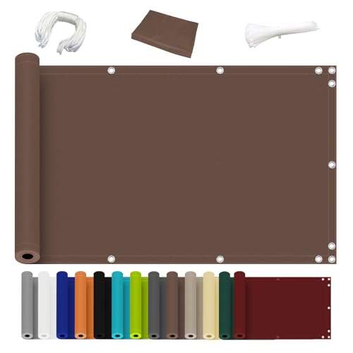 Ziligengsheng für Balkon Balkon Blickdicht Sichtschutz, Witterungsbeständig und Wasserabweisend,Terrasse & Garten 150x200cm, Kakaobraun Ziligengsheng für Balkon Balkon Blickdicht Sichtschutz, Witterungsbeständig und Wasserabweisend,Terrasse & Garten 150x200cm, Kakaobraun von Ziligengsheng