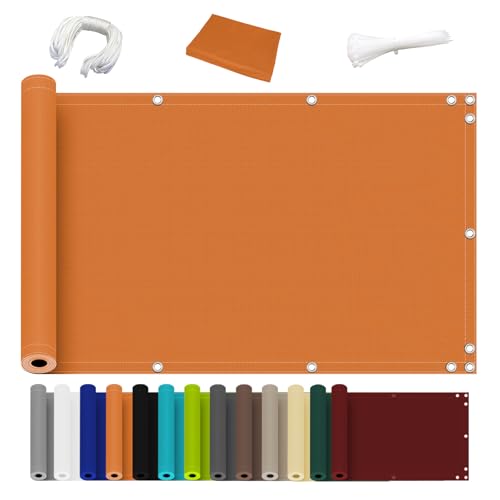 Ziligengsheng für Balkon Balkon Blickdicht Sichtschutz, Witterungsbeständig und Wasserabweisend,Terrasse & Garten 70x500cm, Orange Ziligengsheng für Balkon Balkon Blickdicht Sichtschutz, Witterungsbeständig und Wasserabweisend,Terrasse & Garten 70x500cm, Orange von Ziligengsheng