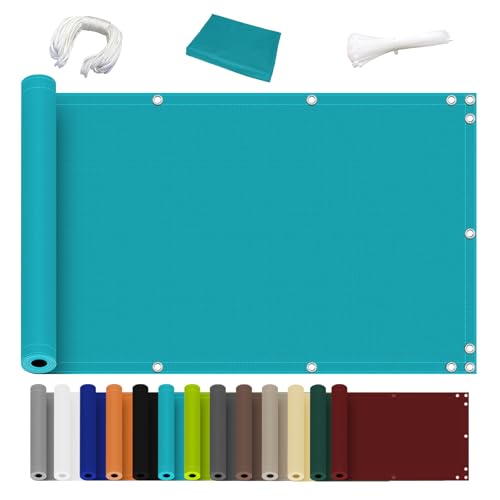 Ziligengsheng für Balkon Balkon Blickdicht Sichtschutz, Witterungsbeständig und Wasserabweisend,Terrasse & Garten 80x300cm, Seeblau Ziligengsheng für Balkon Balkon Blickdicht Sichtschutz, Witterungsbeständig und Wasserabweisend,Terrasse & Garten 80x300cm, Seeblau von Ziligengsheng