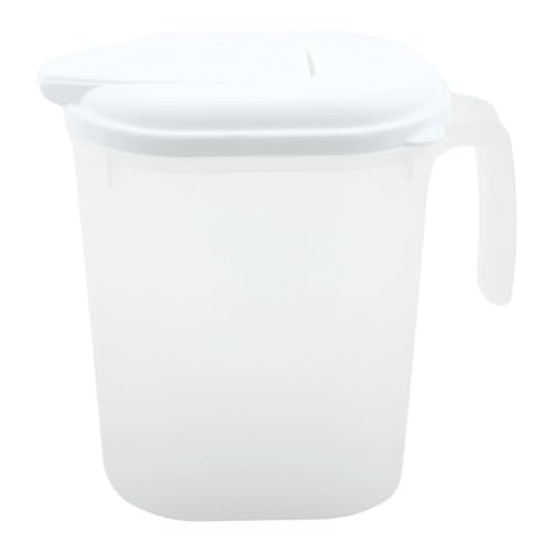 0 8L Kunststoffkrug mit Deckel, ideal für die Aufbewahrung von Wasser, Saft, Milch, Getränken im Sommer von Zilimontt
