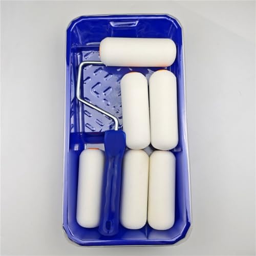 10,2 cm Farbwannen-Set mit 6 Schwammrollen und 2 Einweg-Mischpfannen für Wände, Türen und Schränke – ideal für Heimwerker-Projekte und detaillierte von Zilimontt