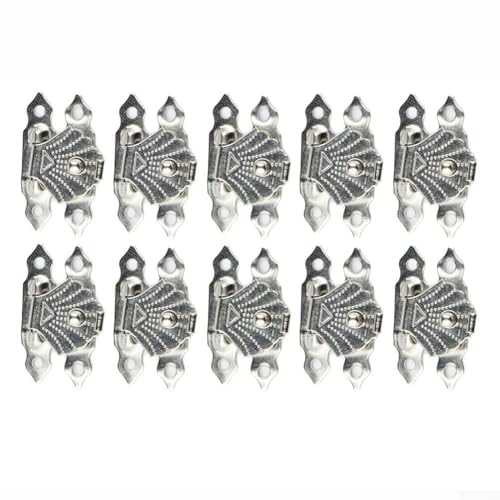 10 Stück Antik Bronze Vorhängeschloss Hasps Vintage Stil Schlösser für Holz Aufbewahrungslösungen (Silber) von Zilimontt
