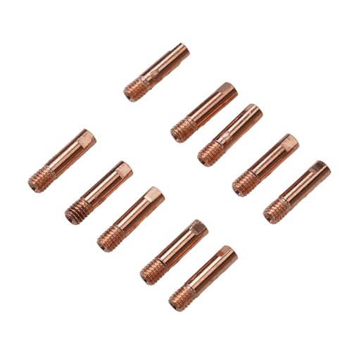 10 Stück Schweißdüsen-Set MB15 15AK Kontaktspitzen für M6 Taschenlampe, aus Kupfer für verbesserte Festigkeit und Härte (0,8 mm) von Zilimontt