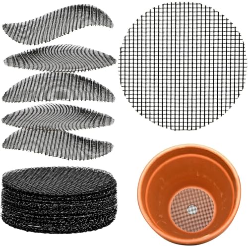 100 Stück Bonsai-Topf-Netz-Pads erleichtern den Luftstrom und verhindern das Auslaufen von Erde (4,5 cm) von Zilimontt