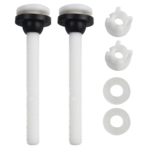 2 Stück WC-Reparaturschrauben mit Unterlegscheiben und Muttern, perfekt für die Befestigung von Toiletten von Zilimontt
